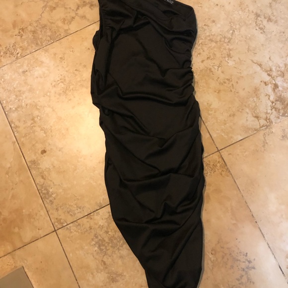 Black One Shoulder Dress - Picture 3 of 3